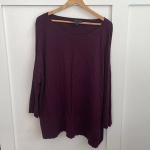 Eggplant sweater tunic sz 2x